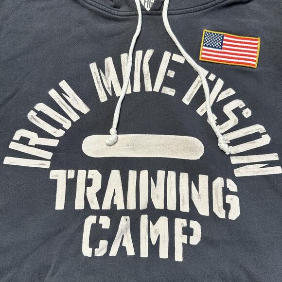 Roots of Fight Mike Tyson Training Camp Tank Hoodie Mens Large Boxing USA Flag - Picture 2 of 11